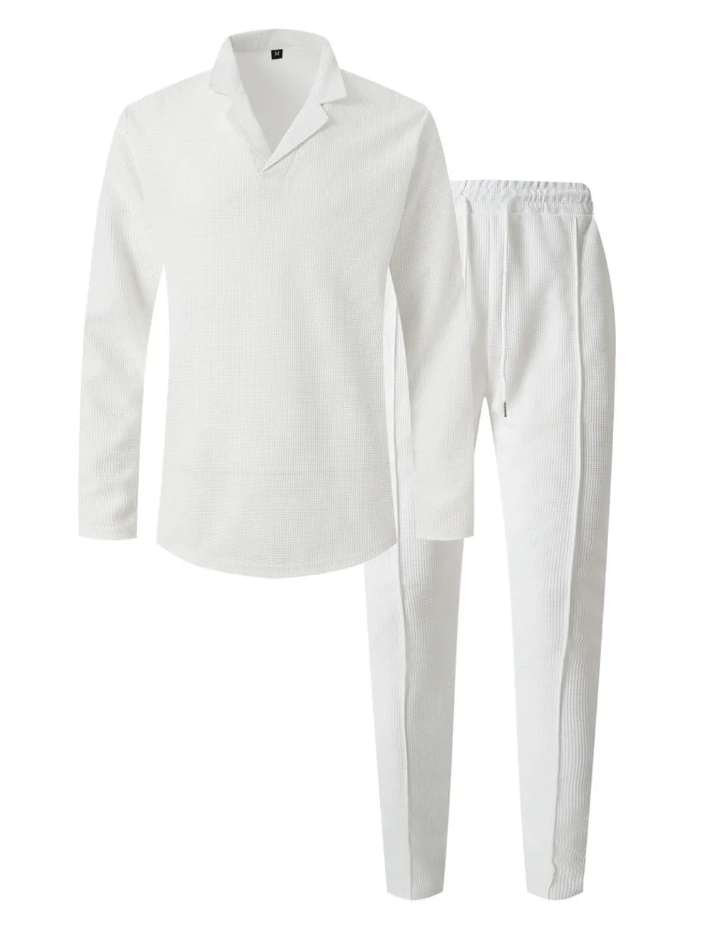 
                  
                    Men's Full Size Waffle-Knit Long Sleeve Top and Pants Set Plus Size.
                  
                