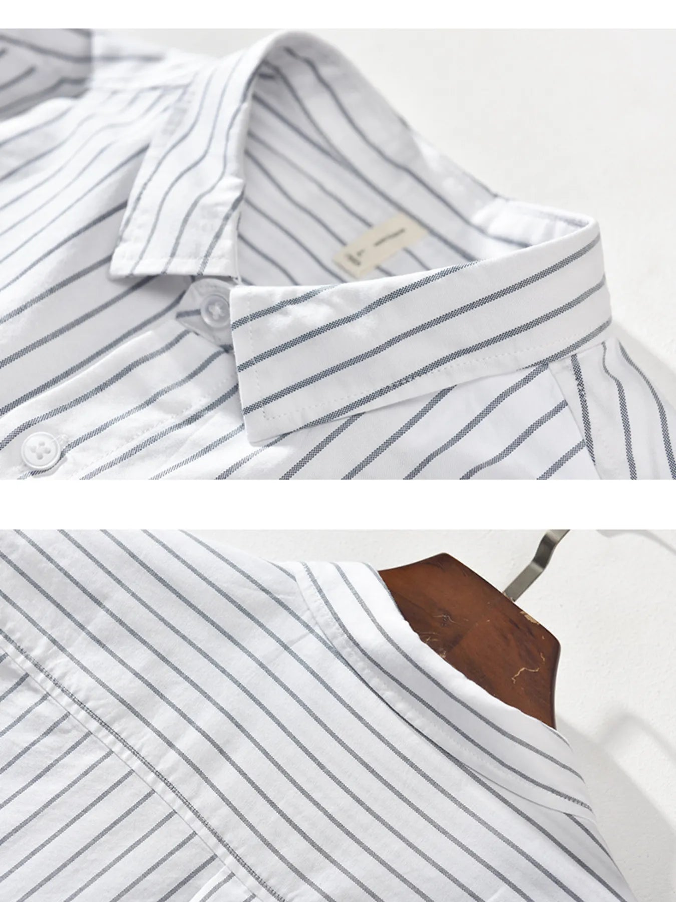 
                  
                    Men's Plus Size Striped Button Up Long Sleeve Shirt.
                  
                