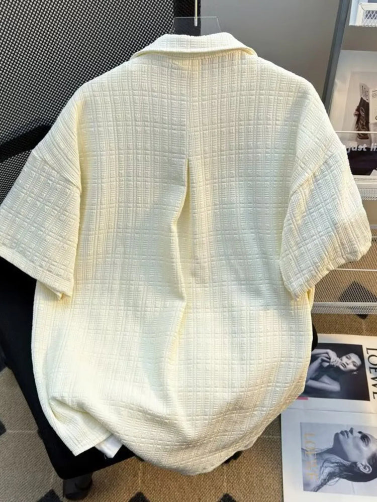 Men's Full Size Casual Short Sleeve Shirt Plus Size.