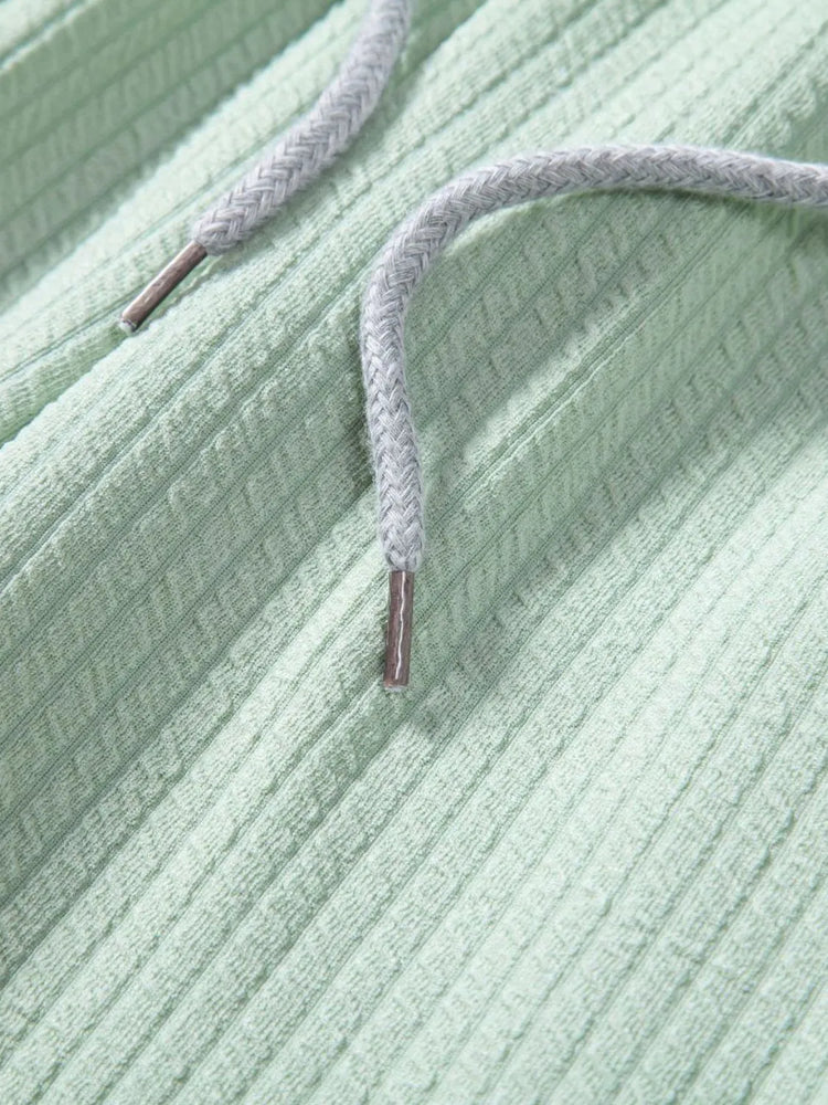 
                  
                    Men's Ribbed Short Sleeve Shirt and Shorts Set.
                  
                