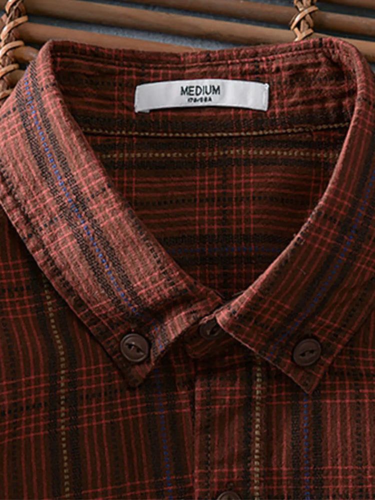 
                  
                    Men's Plus Size Button Up Long Sleeve Plaid Shirt.
                  
                