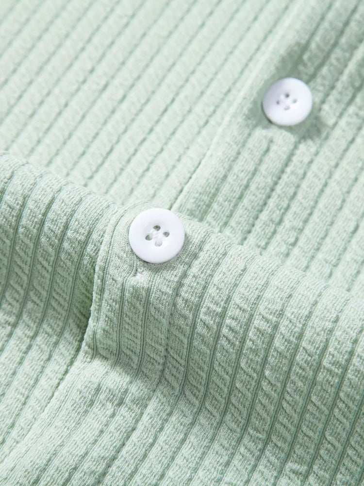 
                  
                    Men's Ribbed Short Sleeve Shirt and Shorts Set.
                  
                