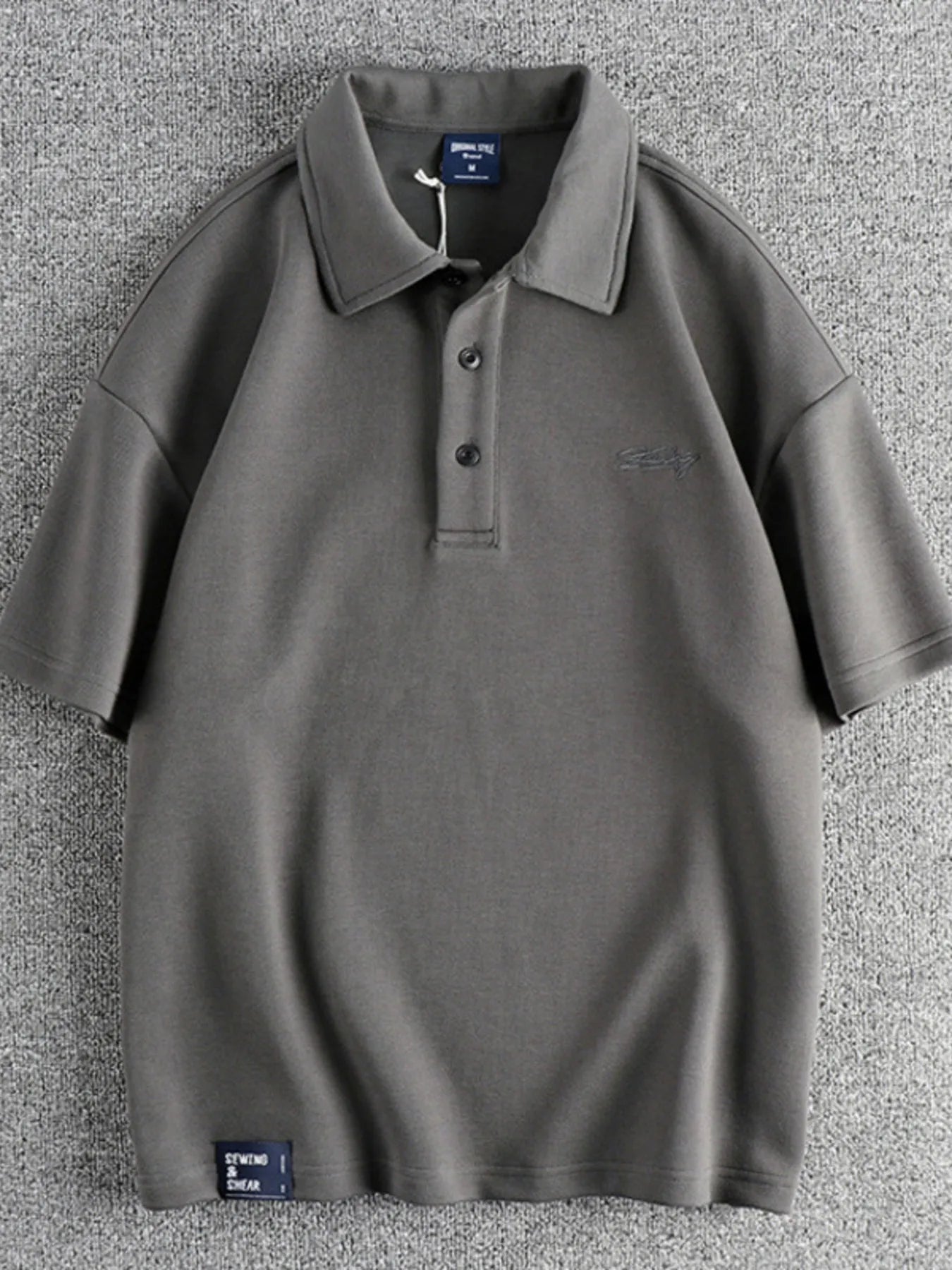 
                  
                    Men's Plus Size Button Detail Short Sleeve Polo.
                  
                