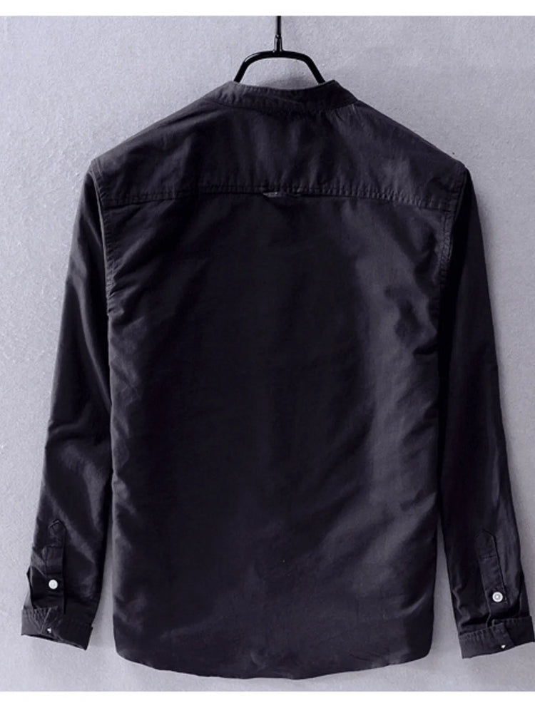 Men's Plus Size Button Up Long Sleeve Shirt.