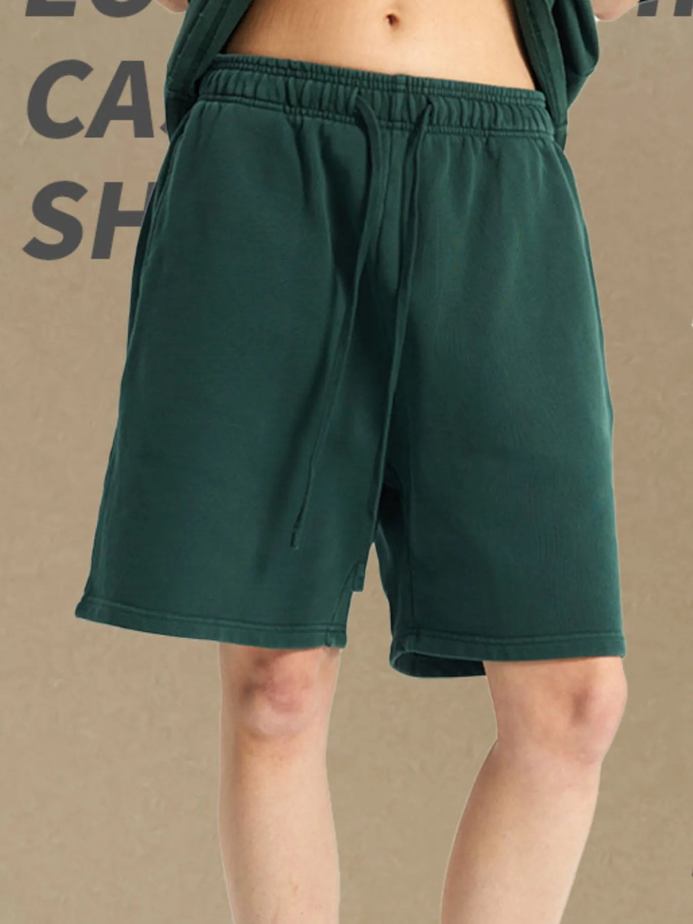 Men's Casual Drawstring Elastic Waist Shorts.