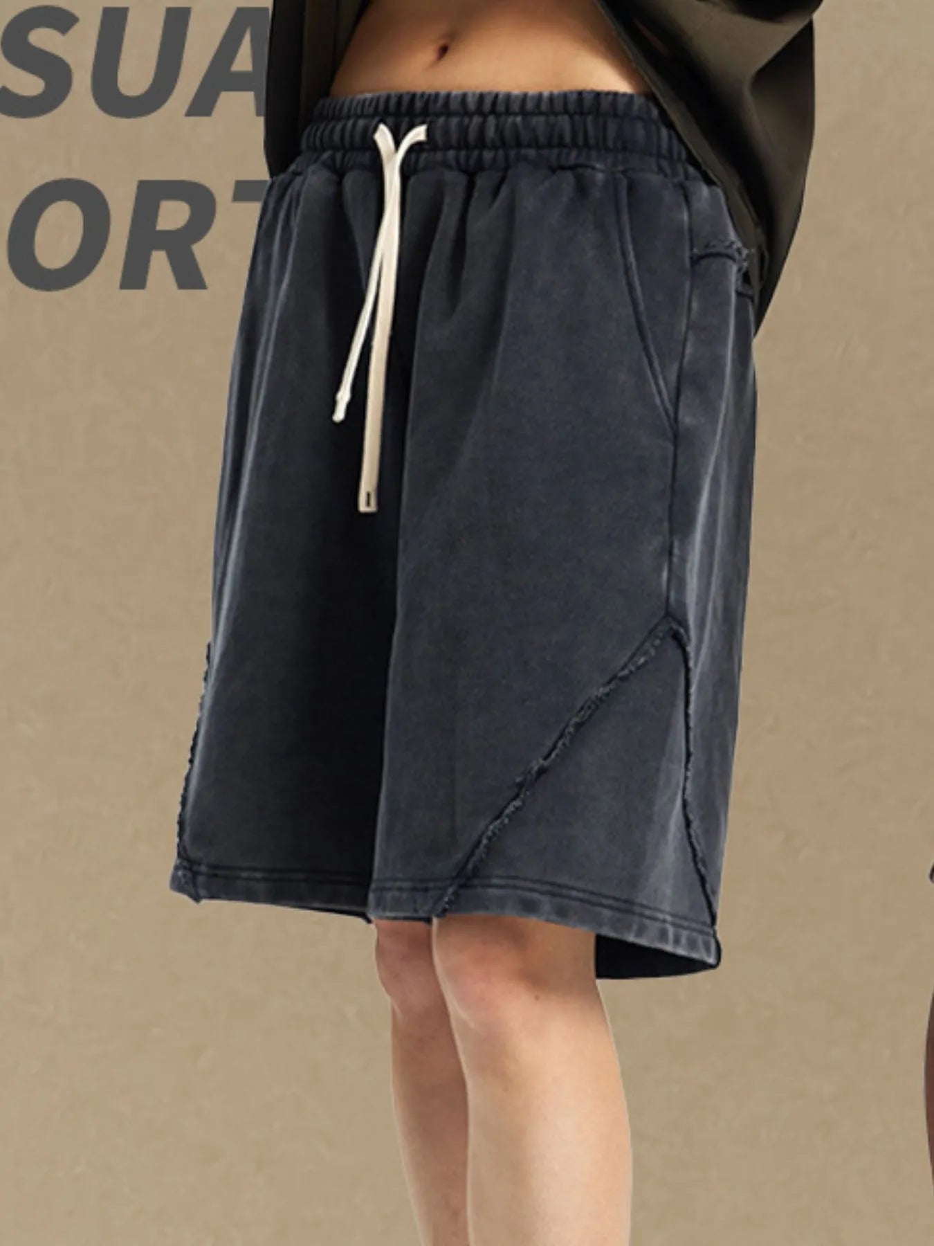 
                  
                    Men's Casual Drawstring Washed Shorts.
                  
                