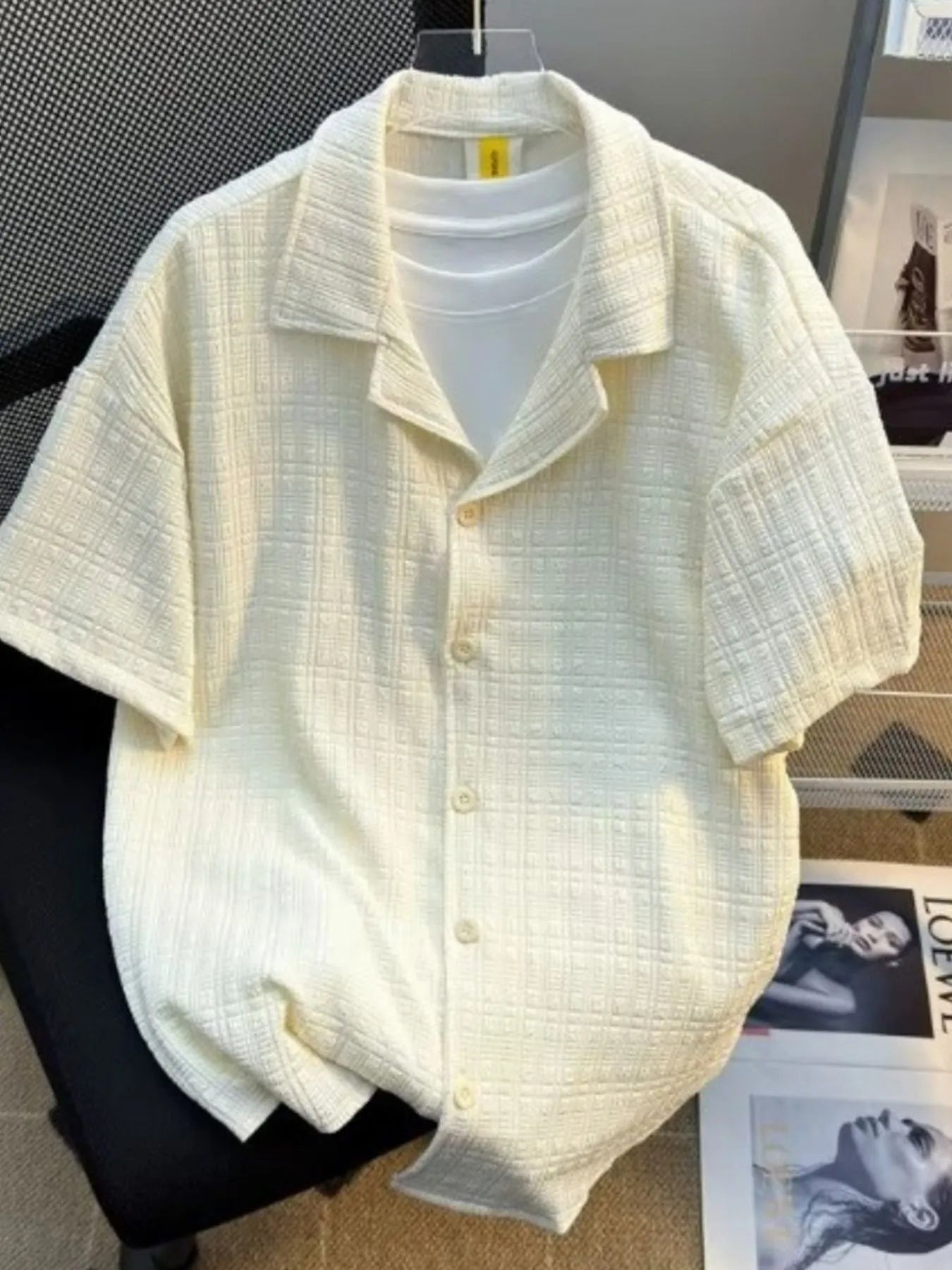 Men's Full Size Casual Short Sleeve Shirt Plus Size.