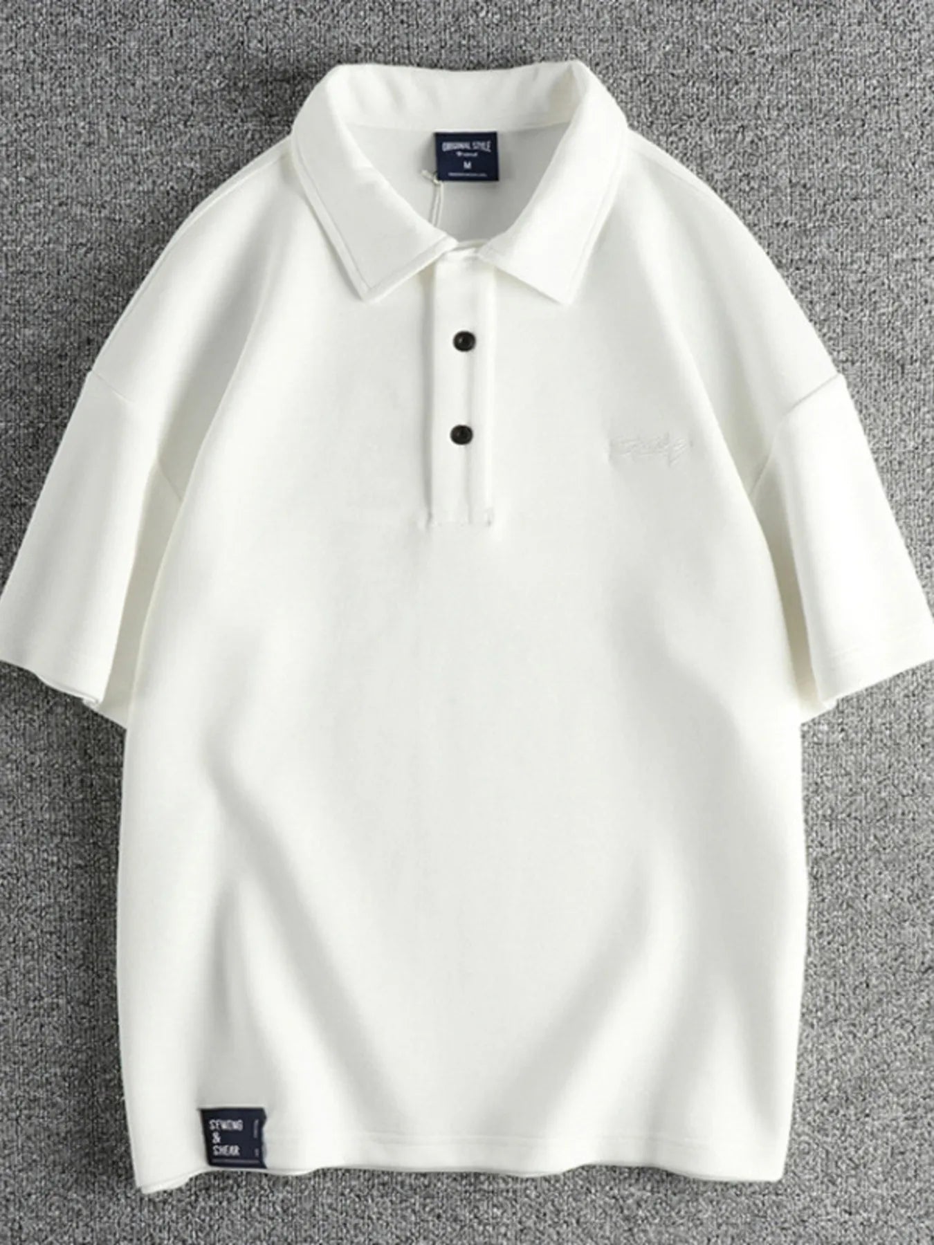 
                  
                    Men's Plus Size Button Detail Short Sleeve Polo.
                  
                