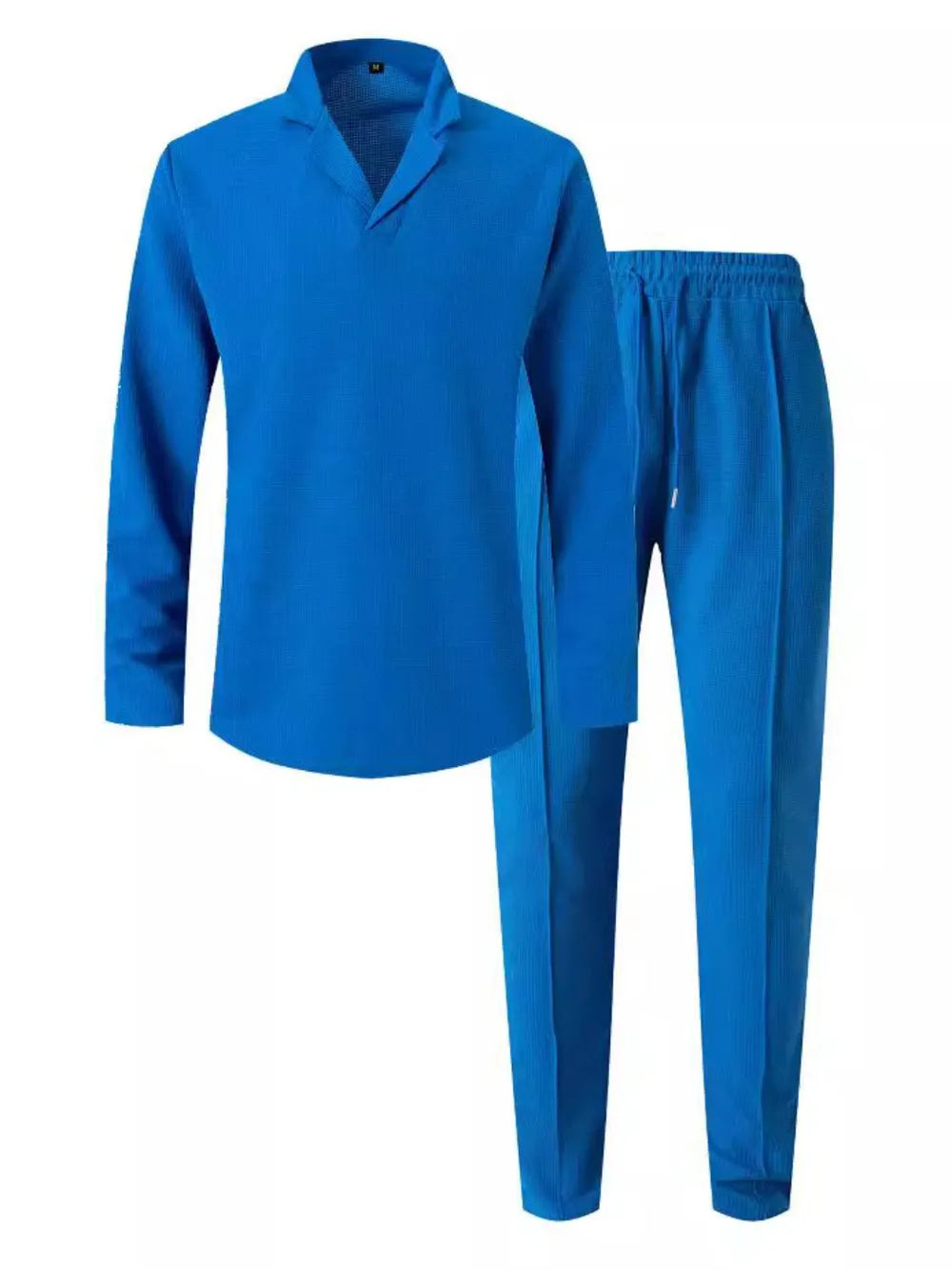 
                  
                    Men's Full Size Waffle-Knit Long Sleeve Top and Pants Set Plus Size.
                  
                