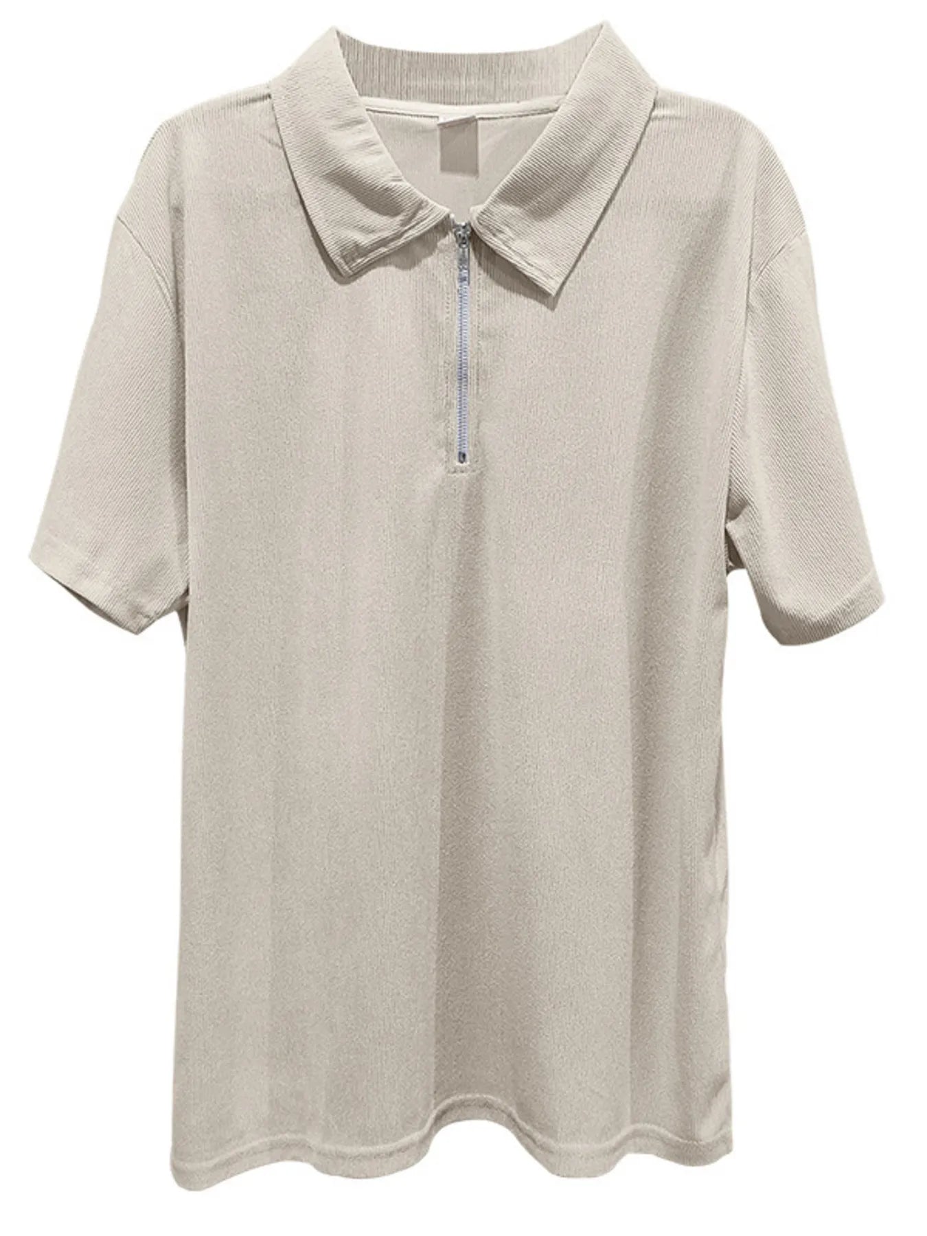 
                  
                    Men's Full Size Quarter Zip Short Sleeve Polo and Pants Set Plus Size.
                  
                