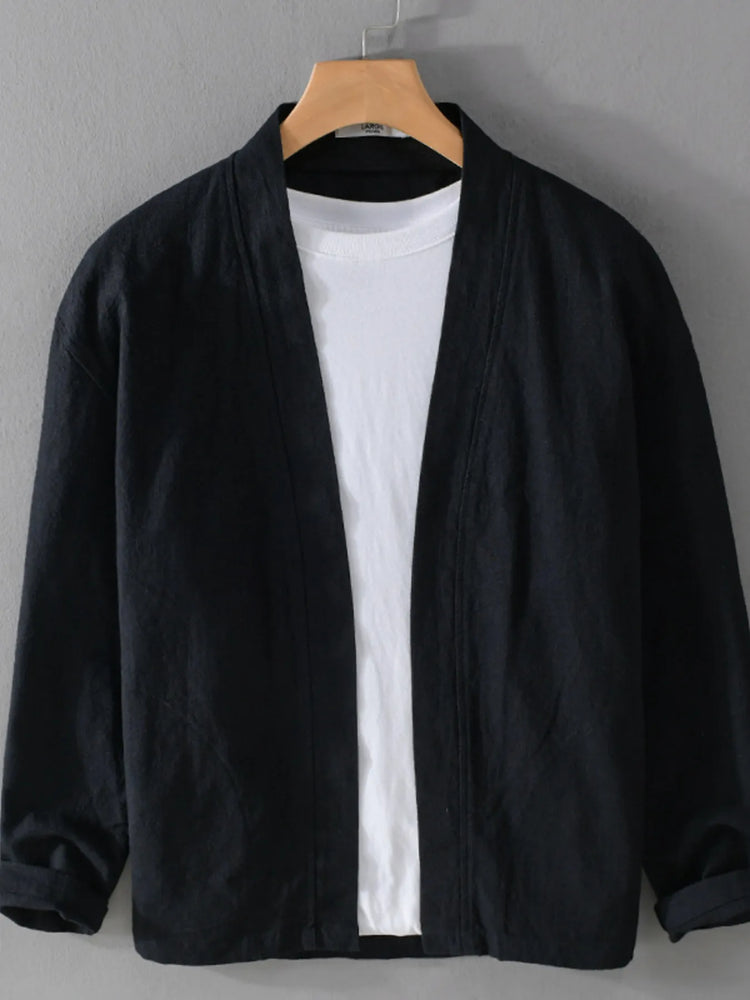 
                  
                    Men's Plus Size Casual Open Front Long Sleeve Top.
                  
                