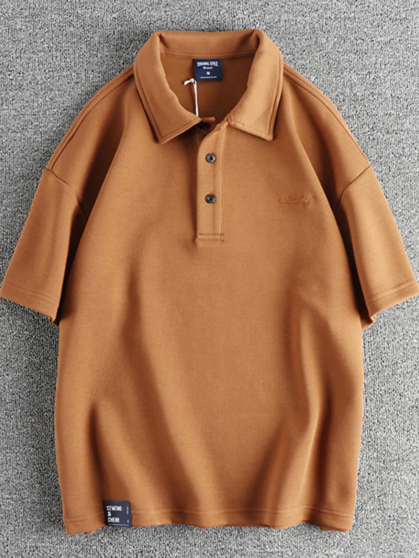 
                  
                    Men's Plus Size Button Detail Short Sleeve Polo.
                  
                
